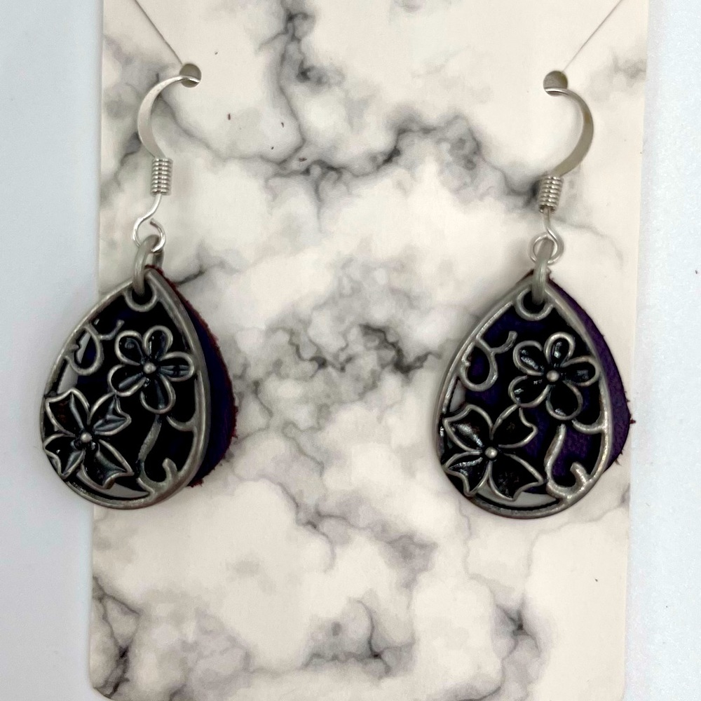 Handmade Vintage Boho Leather Earrings
